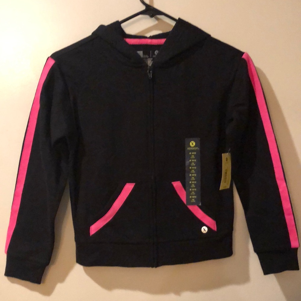 Super comfy black and pink sweatshirt